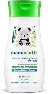 Mamaearth Moisturizing Daily Lotion For Babies - 200ml | Infused with Cocoa Butter, Shea Butter & Jojoba Oil | Helps to Relieve Dryness & Provides Deep Skin Nourishment
