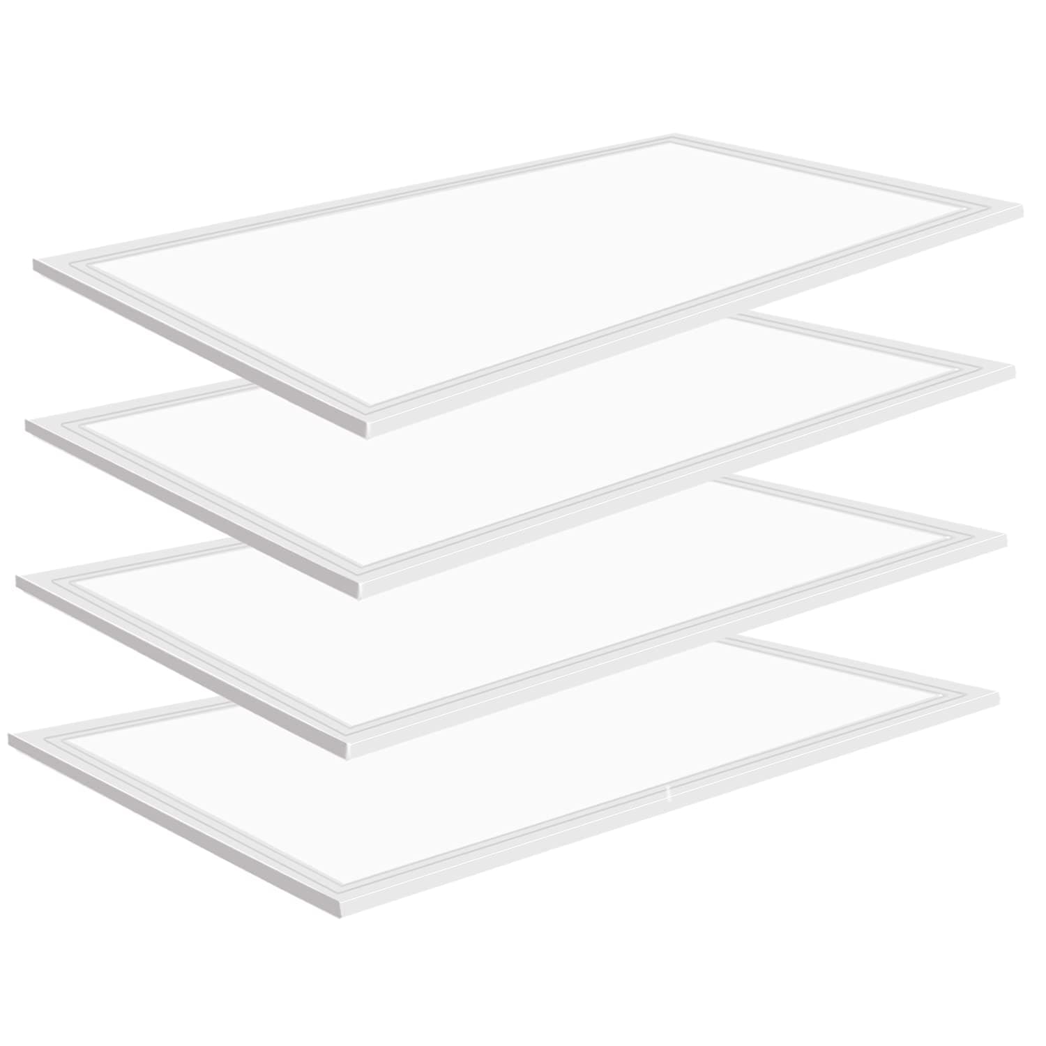 2x4 LED Flat Panel Light Drop Ceiling Light Fixture,7800LM Super Bright 5000K Daylight,0-10V Dimmable,ETL Listed,2x4 LED Recessed Drop Ceiling Troffer Light for Office Shop Commercial Lighting 4 Pack