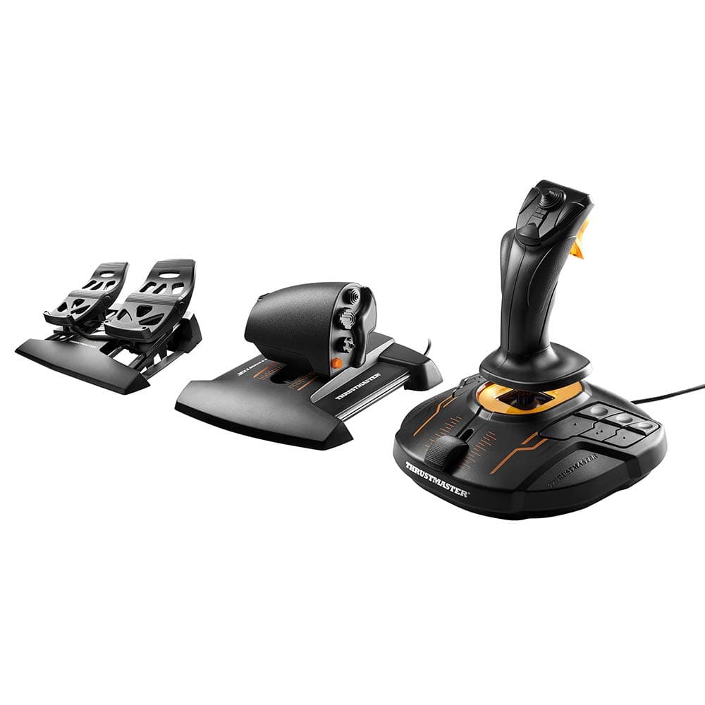 T16000M FCS Flight Pack - Complete Flight Control System with Joystick, Throttle, and Rudder Pedals, Featuring H.E.A.R.T HallEffect AccuRate Technology for PC