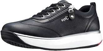 JOYAWomen's Laura Velour Leather Lace Up Shoe with Additional Zipper (Black, fraction_41_and_2_thirds)