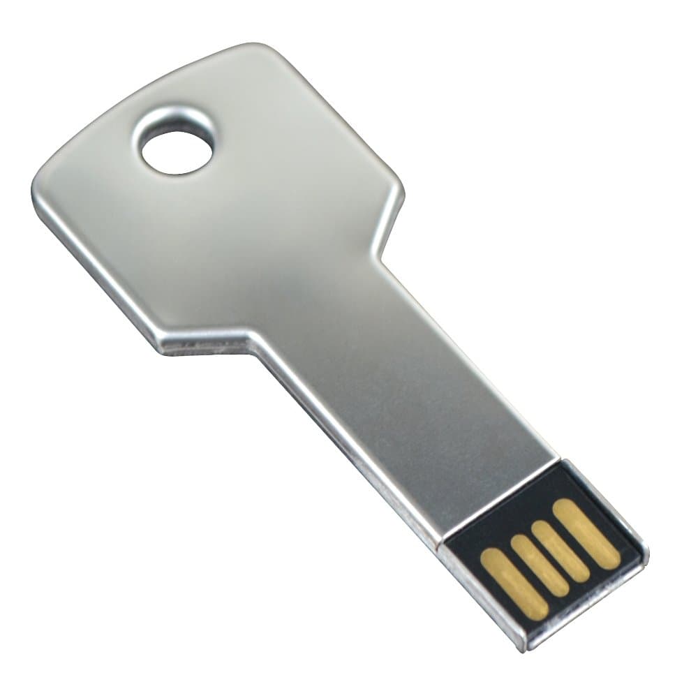 Maxidea 128GB Key Shape USB 2.0 Flash Drive - Silver - 100% PenDrive (128GB, Silver)