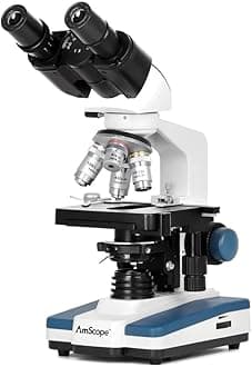AmScope B120C-E1 40X-2500X LED Digital Binocular Compound Microscope w 3D Stage +1.3MP USB Camera
