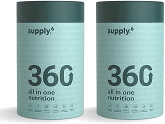 360 Ultimate Health Powder for Women & Men | Daily Supplement with 63+Vitamins, Minerals, Probiotics, and Superfoods | Daily Greens | Gut Health supplements, Energy, Immunity(30 Servings)