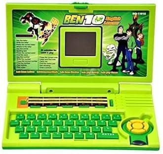 Learning Laptop Tablet Toddler Computer Educational Toy for Kids with LED Screen Display, 8 Learning Modes Gift for Kids (Ben 10 Laptop), Multicolor