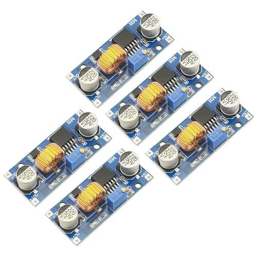 XLX 5PCS 5A Dc-Dc Adjustable XL4015 Step-Down Module 4-38V Input 1.25-36V Output Constant Current Regulator High Power High Efficiency Low Ripple Converter for Charging or LED Driver Module