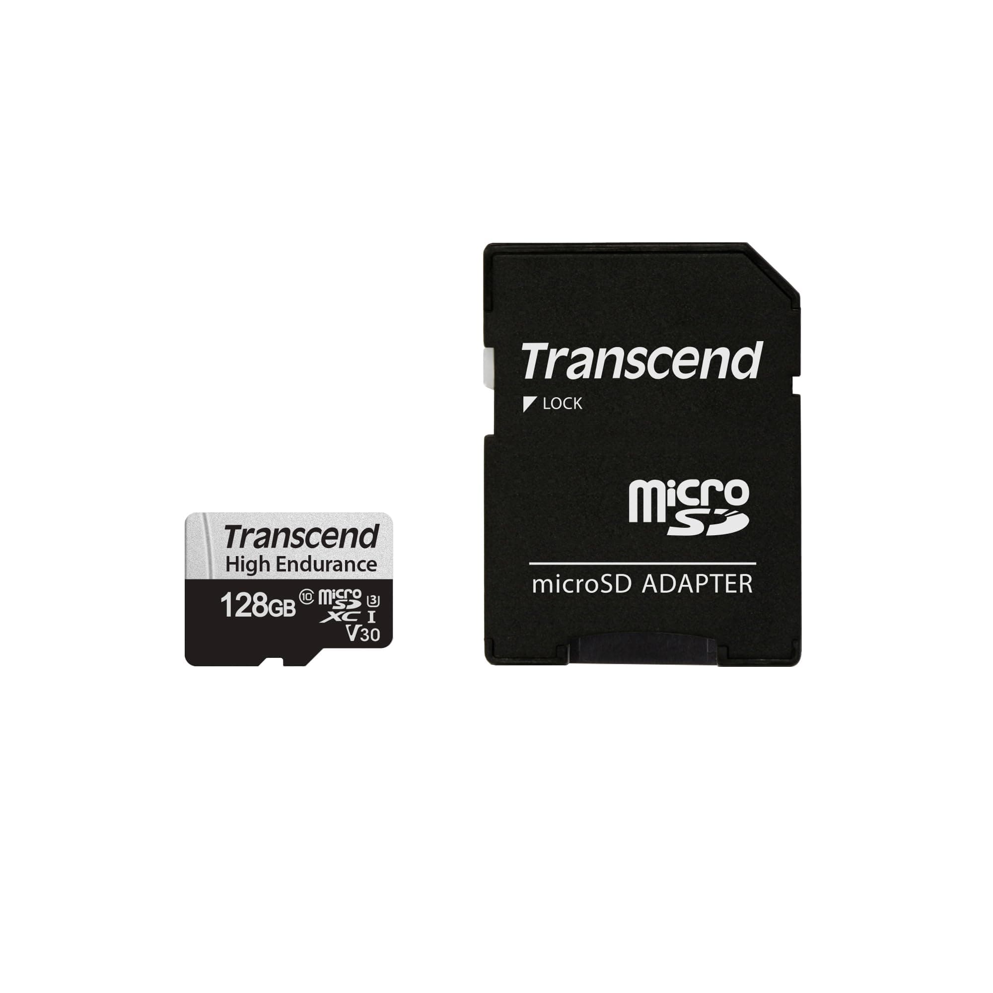 Transcend USD350V 128GB U1 microSDXC Class 10 Micro SD Memory Card up to 95/45 MB/s (TS128GUSD350V)