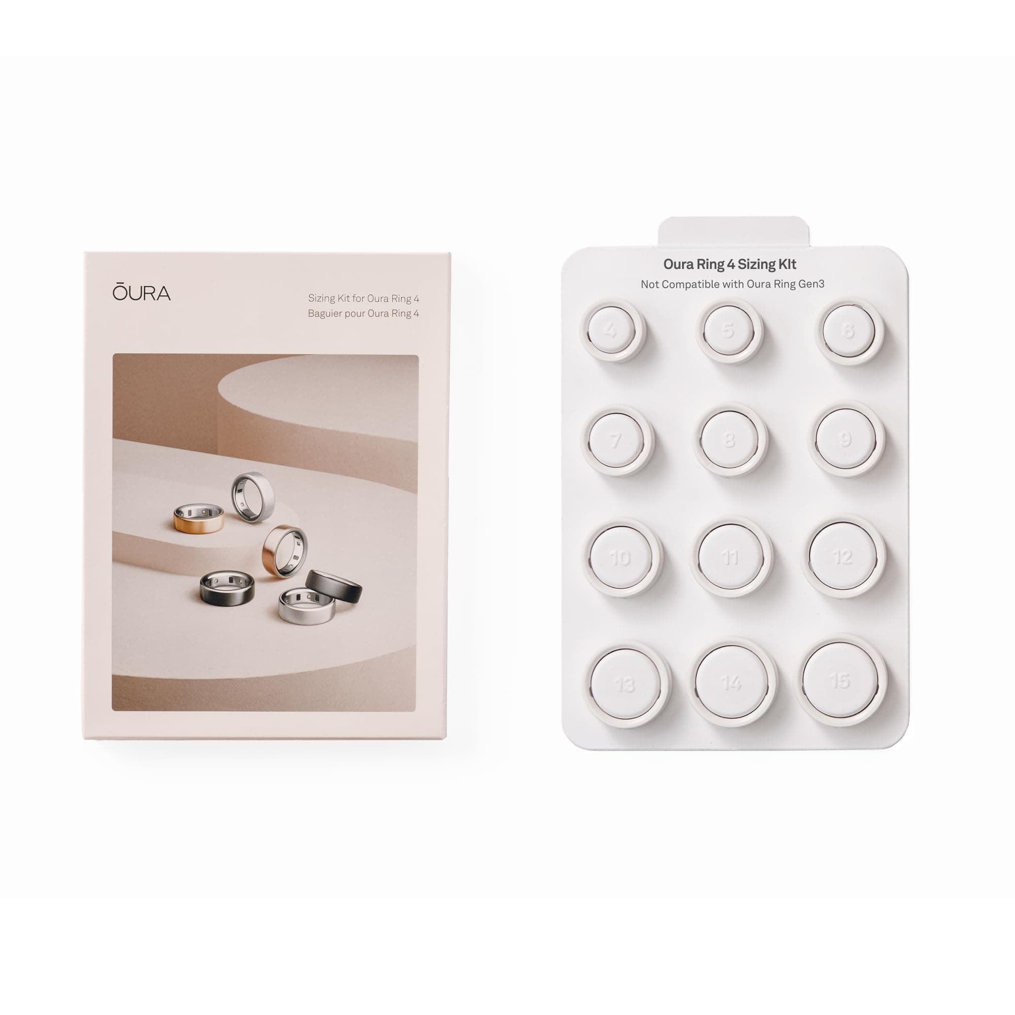 Oura Ring 4 Sizing Kit - Size Before You Buy - Unique Sizing Classification for Smart Rings - Receive Credit for Purchase