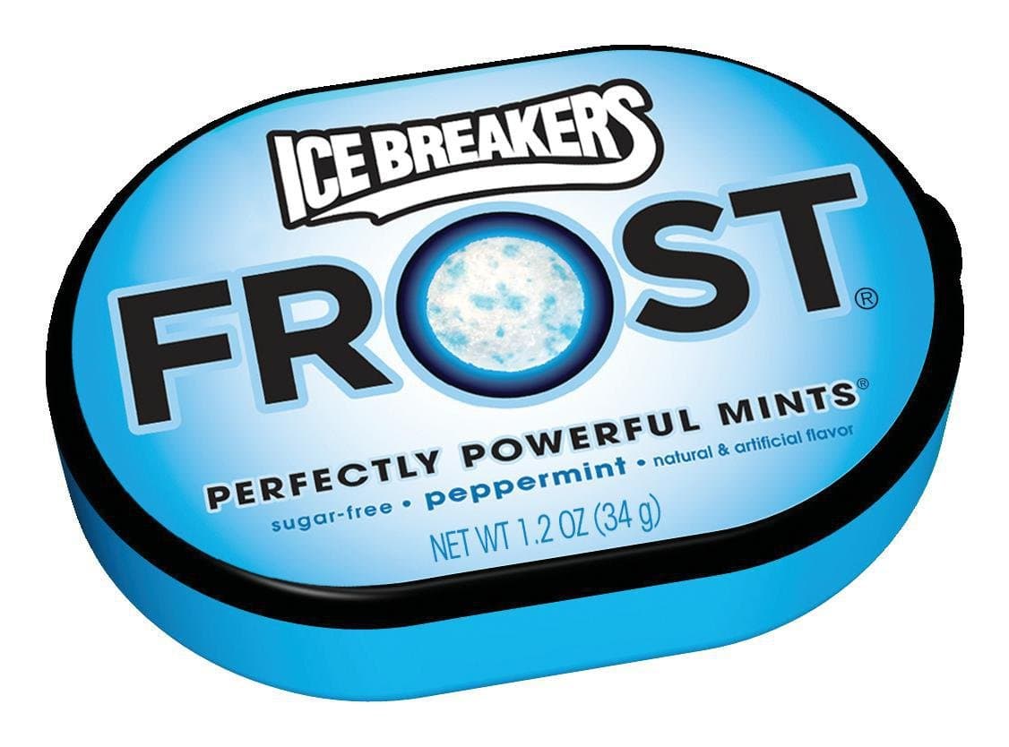 ICE BREAKERS FROST Mints (Peppermint, 1.2-Ounce Containers, Pack of 12)