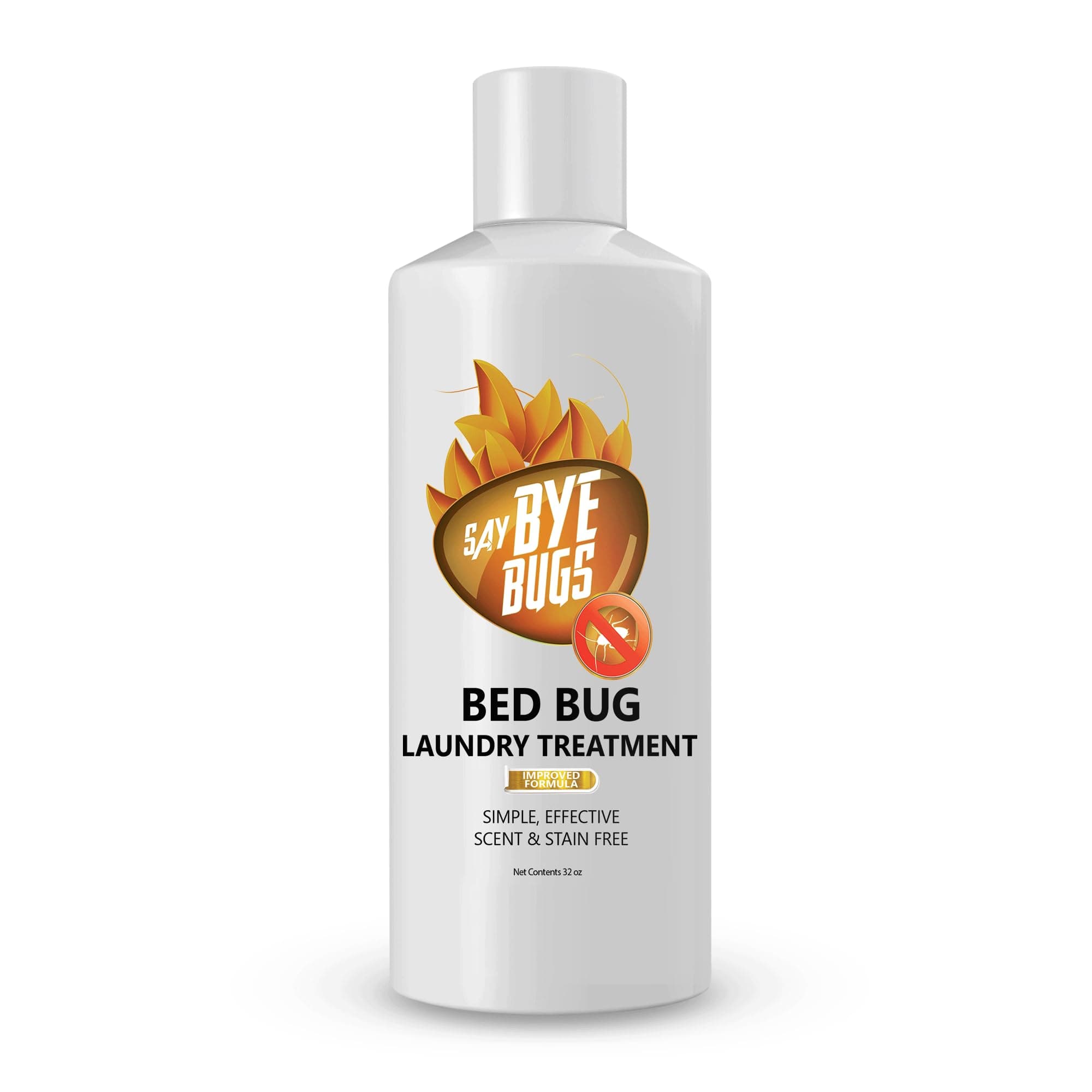 Bed Bug Killer Laundry Detergent by Say Bye Bugs (1x 32oz). Kills on Contact. Non-Toxic Formula, Safe for Family and Pets. Leaves No Odor, No Stains. Simple - Shake & Pour System. Made in The USA.