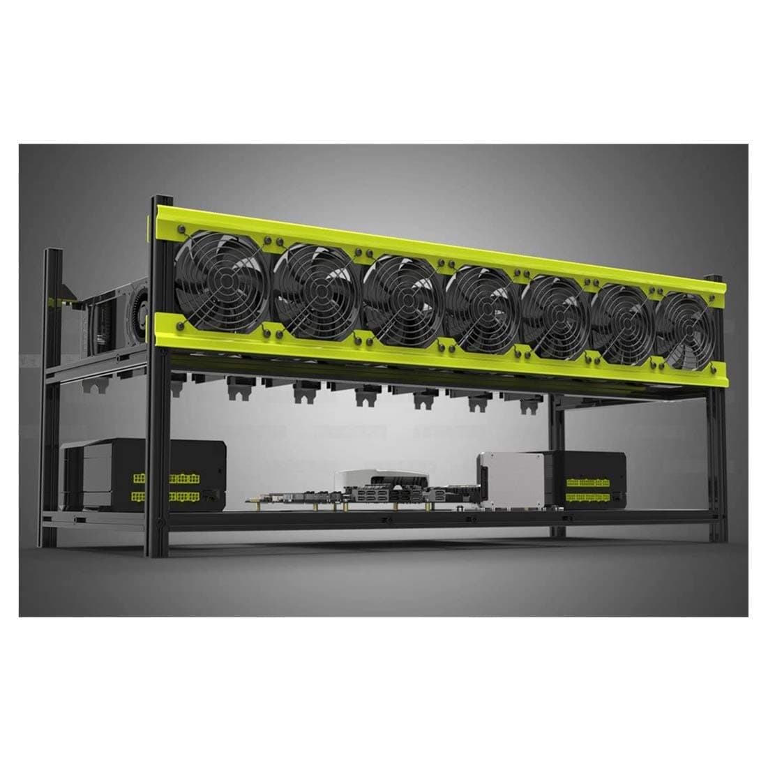 6/8 GPU Aluminum Stackable Open Air Mining Computer Frame Rig Ethereum Veddha (V3D-8GPU)
