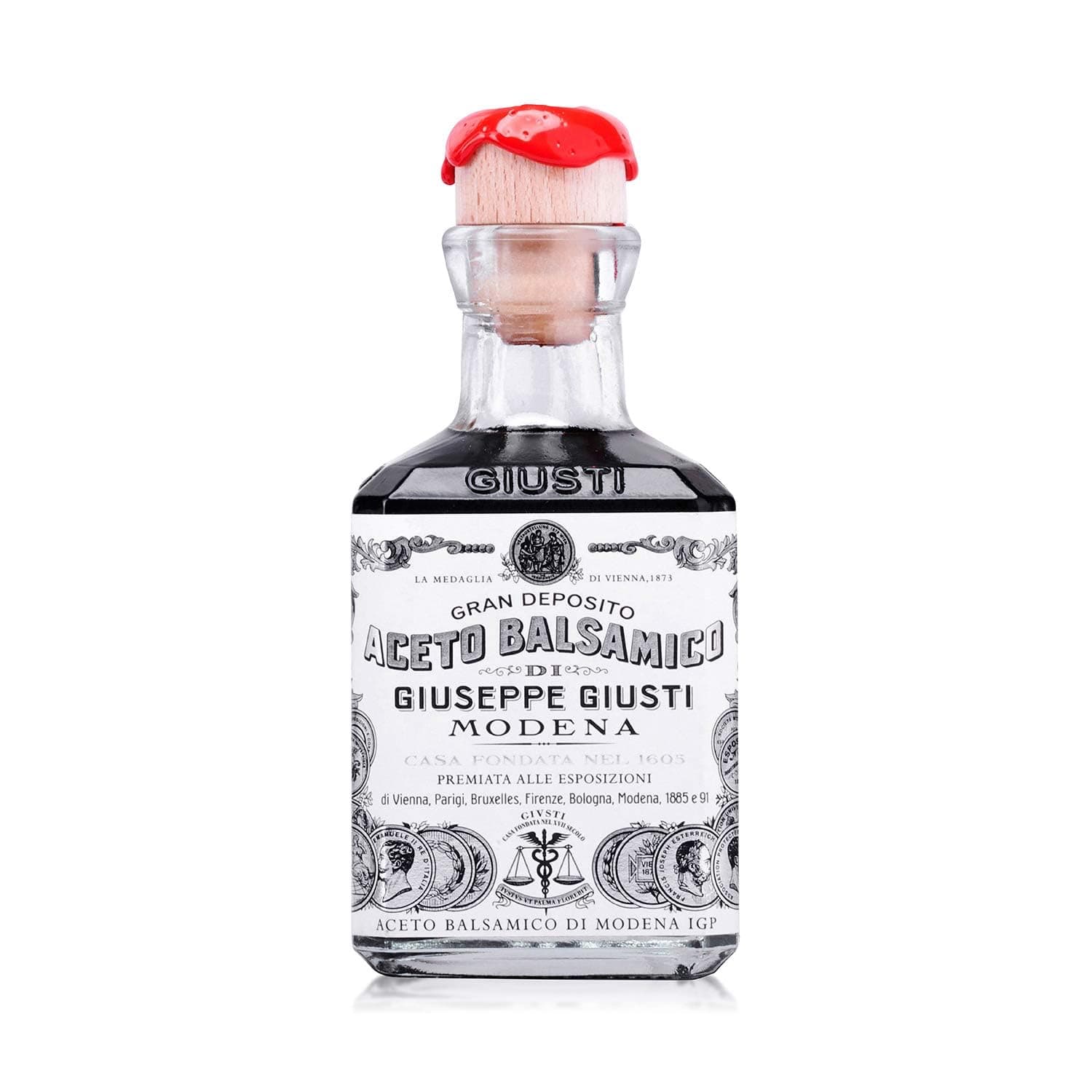 Giusti Balsamic Vinegar of Modena IGP – 1 Silver Medal Italian Gourmet Aceto Balsamico di Modena With Rich Flavor for Salads, Marinades, Cheese & More, Made in Italy – 8.45 fl oz (250 ml) - Pack of 1