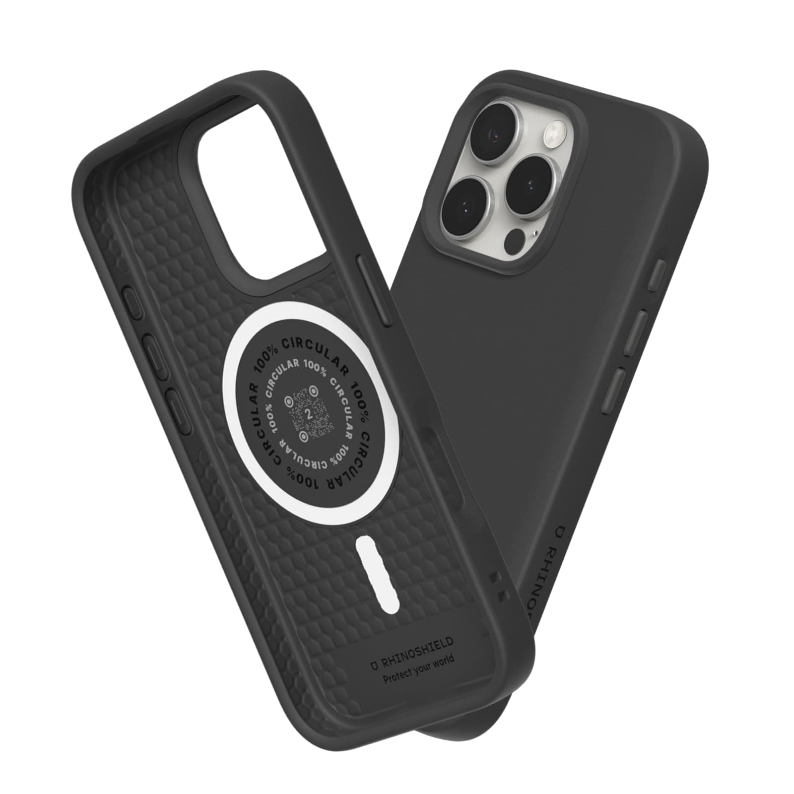 RhinoShieldCase Compatible with (iPhone 16 Pro), SolidSuit - MagSafe Compatible, Shock Absorbing and Slim Protective Case with Premium Finish, 3.5 Metre Drop Protection, Black