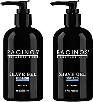 Shave Gel - Cooling Gel with Aloe Vera - Moisturizing Mens Shaving Gel - 8 Fl. Oz