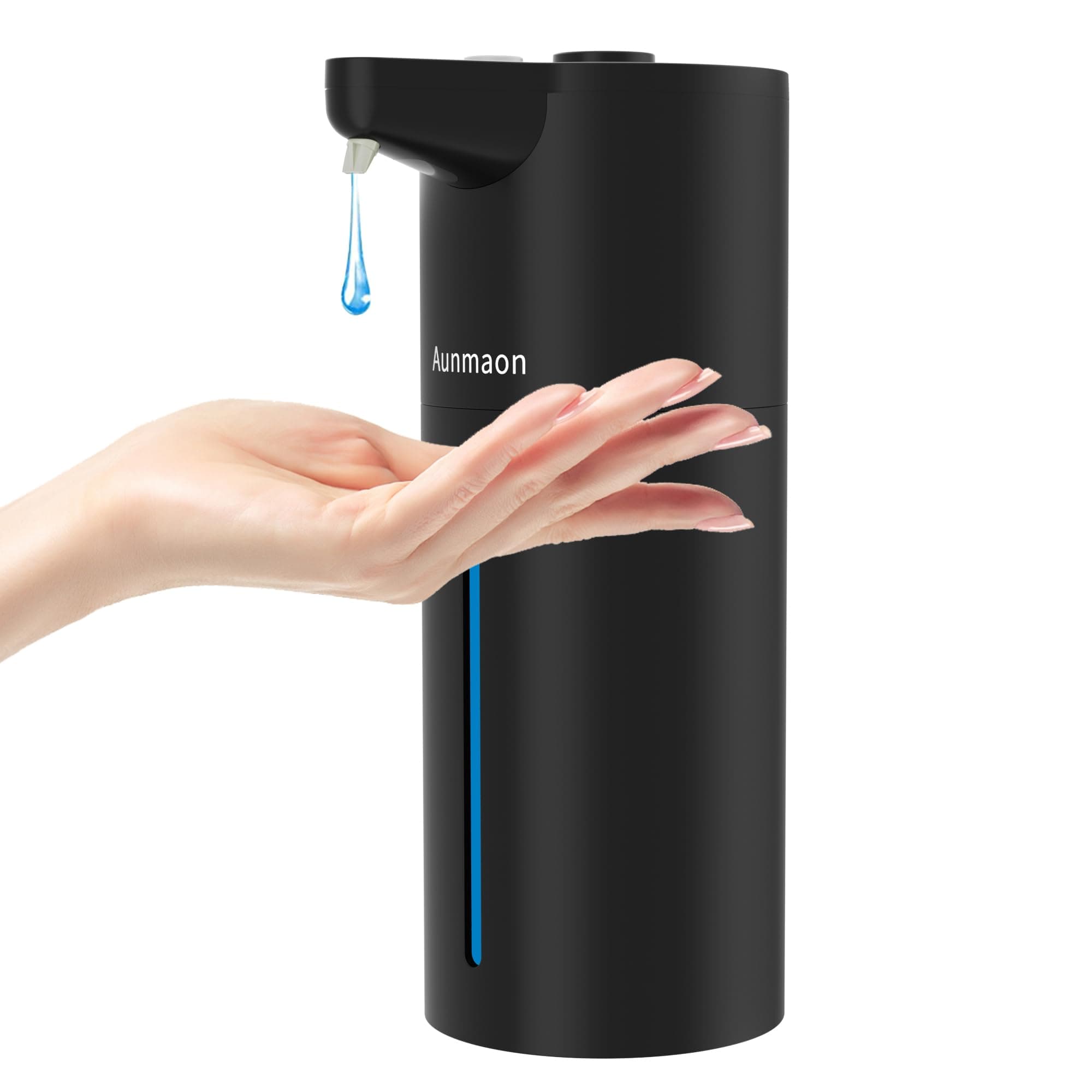 Automatic Soap Dispenser Touchless, Hands-Free, Multi Adjustable Volume, Long Battery Life, Compatible with Thick & Thin Dish/Hand Soap for Bathroom and Kitchen, Easy for Toddlers, Black