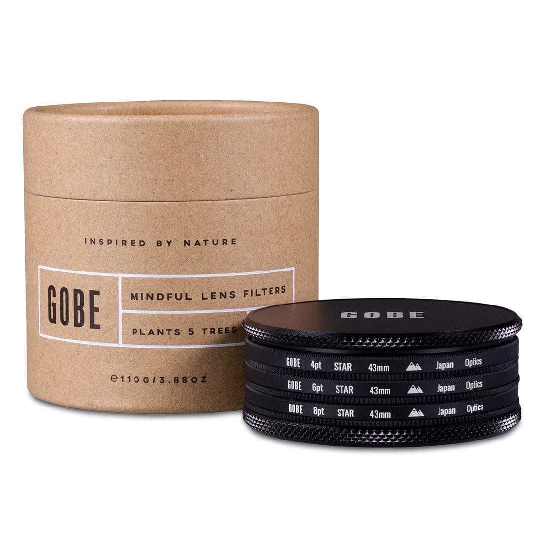 Gobe43mm Star Filter Kit: 4 Points, 6 Points, 8 Points (2Peak)