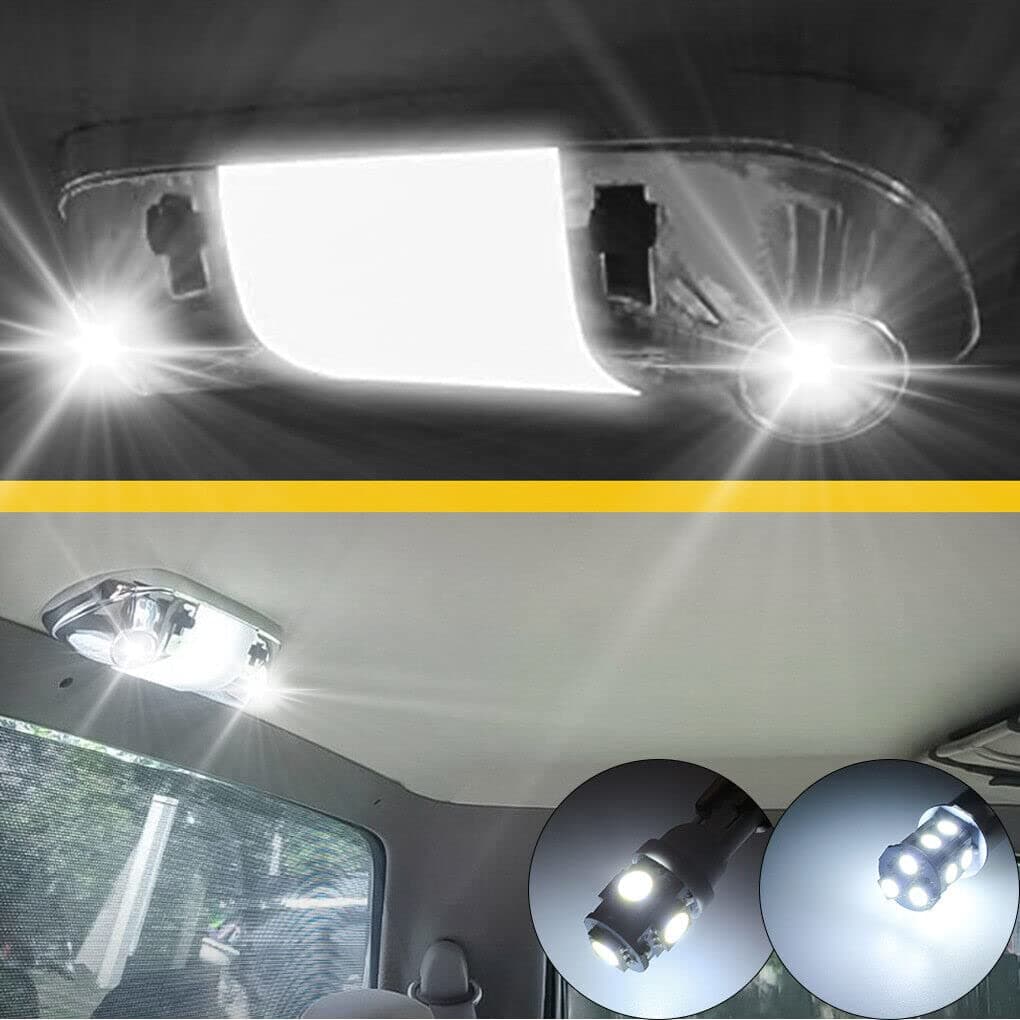 3Pcs White Interior Map Dome Light LED Bulbs Compatible with 1987-1996 Ford F-150 F-250 Bronco