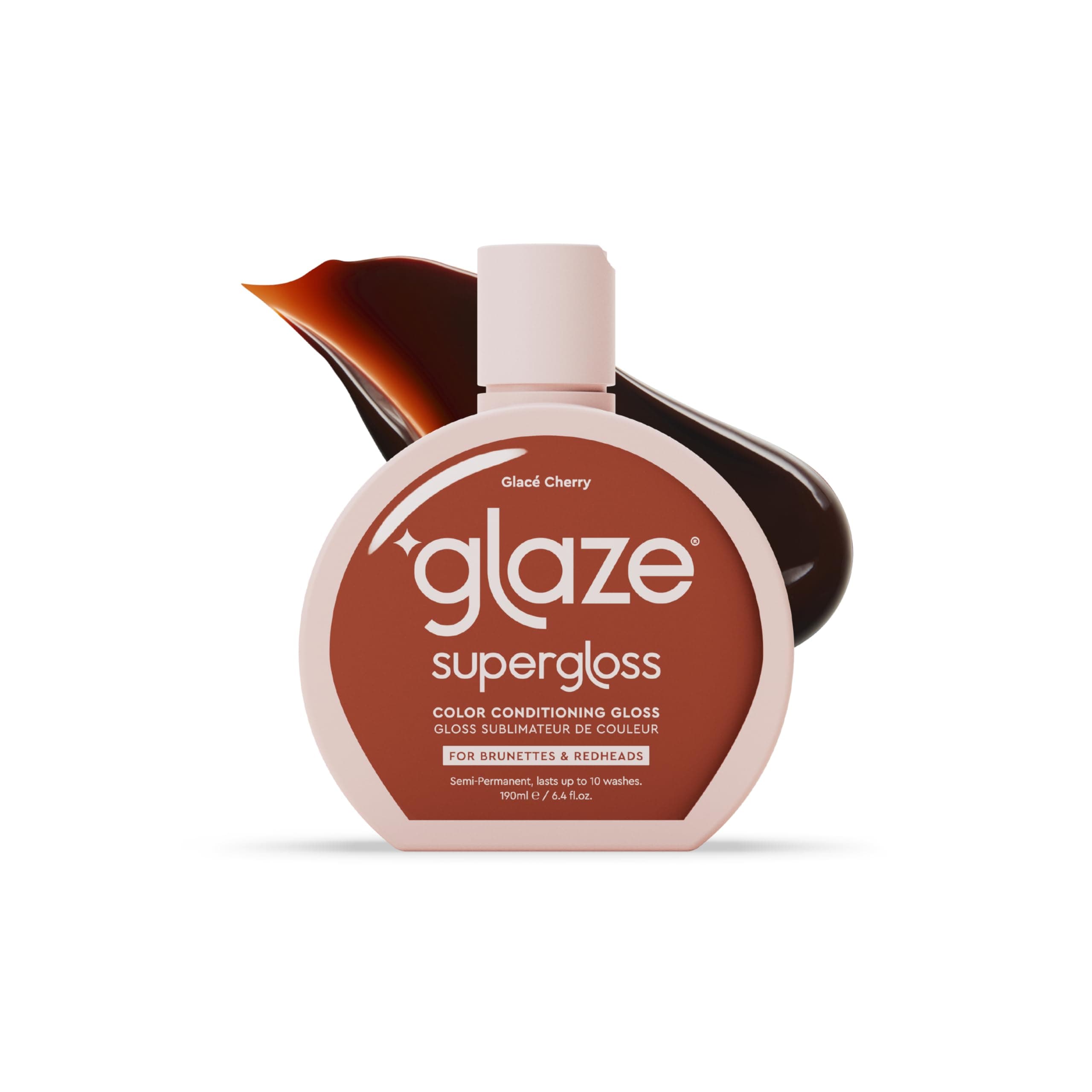 Glaze Conditioning Gloss - Tinted Moisturizer for Vibrant Red/Auburn Hair - Boosts Color, Repairs Damage & Adds Mirror Shine - Glace Cherry, 6.4 oz