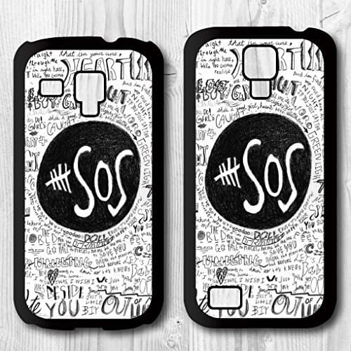 For Samsung Galaxy S3 Mini Case, 5 SOS Pattern Design Protective Hard Phone Cover Skin Case for Samsung Galaxy S3 Mini + Screen Protector
