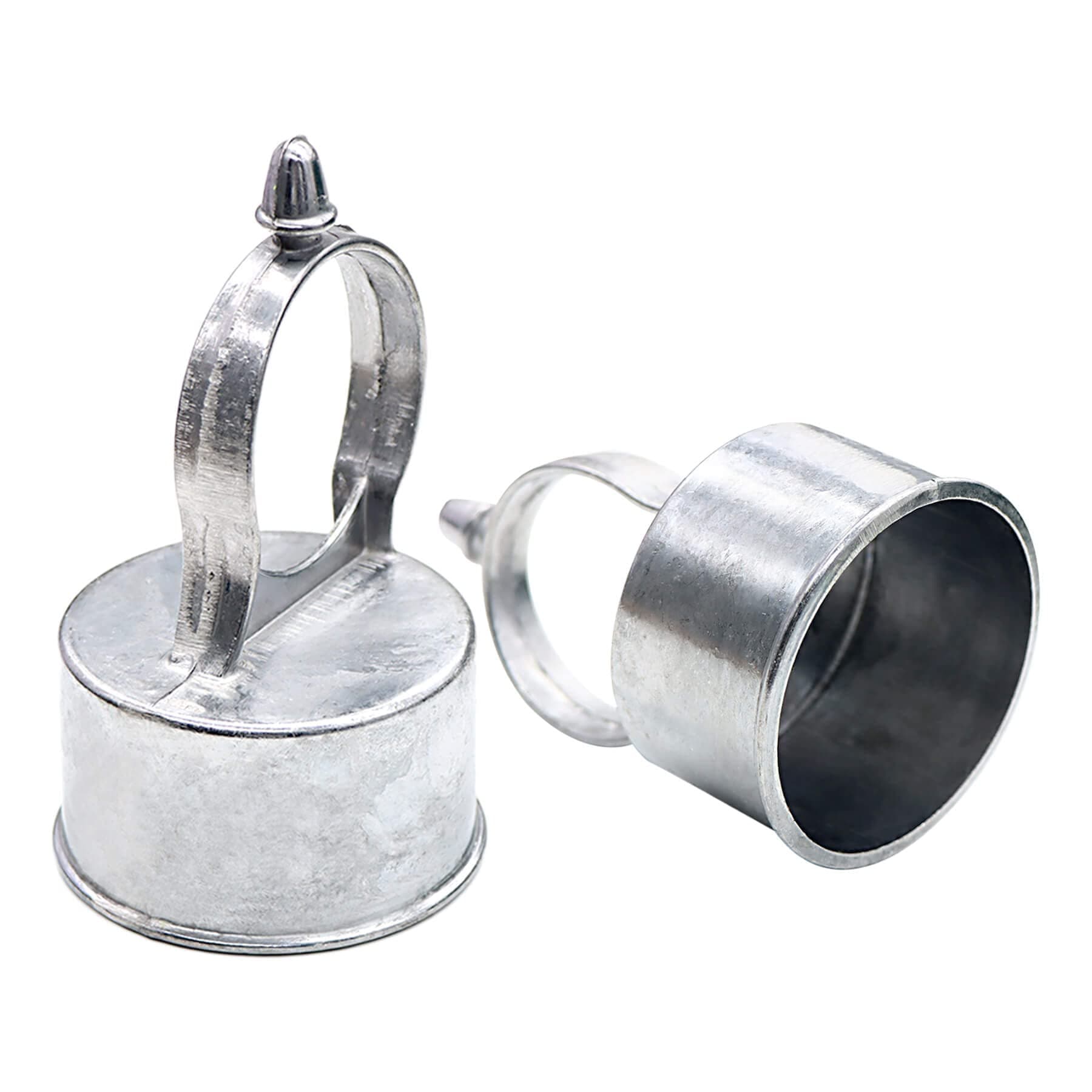 Evecad 2PCS Chain Link Fence Loop Cap, Chain Link Fence Parts for 2-3/8" Outside Diameter & 1-5/8" Outside Diameter Rail Pipe, Aluminum (Eye TOP)