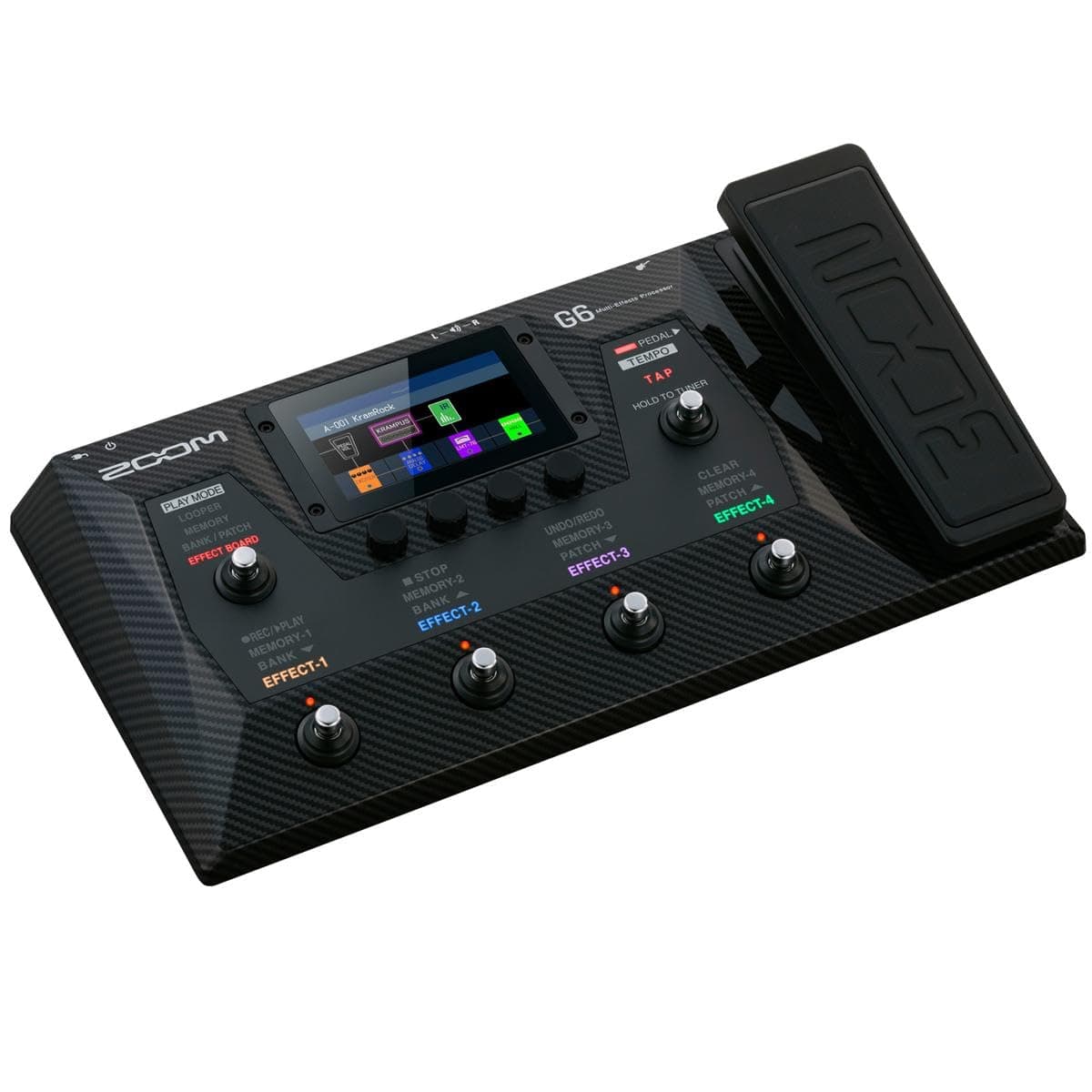 Zoom G6 Guitar Multi-Effects Processor with Expression Pedal, 100+ Effects, Amp Modeling & IRs, Looper, Touchscreen Display, and USB Audio Interface