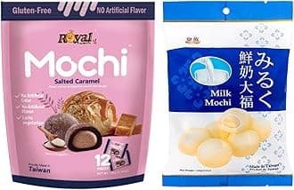Royal Family Mochi - Korean Cuisine - Glutenous Rice Treats - 2 packs - Halal (MILK/Salted Caramel)