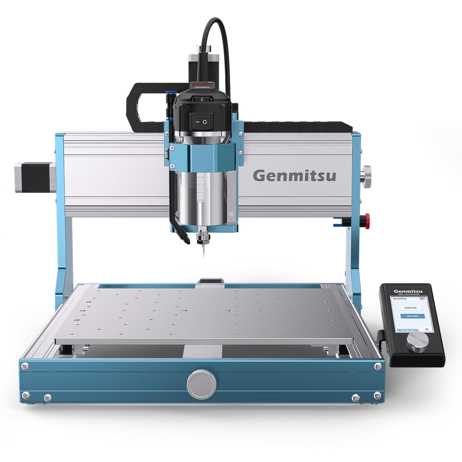 Genmitsu 3030-PROVer MAX CNC Router Machine with Linear Guide & Ball Screw Motion, Achieve ±0.05mm Accuracy for High Precision Metal Aluminum Copper Acrylic Engraving, Supports 4th Axis Rotary Kit