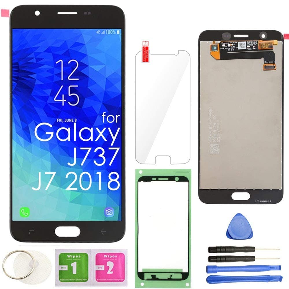 Flying Ocean LCD Screen Replacement Touch Display Digitizer Assembly (Black) for Samsung Galaxy J7 2018 J737 SM-J737 J737A / J7 Refine J737P / J7 Crown S767VL /J7 Aero/ J7 V J737V / J7 Star J737T