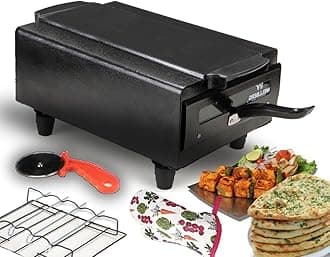 Wellberg Electric Tandoor and Barbeque 16 Inch Set (Black)