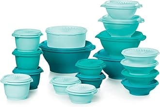 Heritage Collection, New 36 Piece Food Storage Container Set in Vintage Green, Dishwasher Safe and BPA Free (18 containers, 18 lids)
