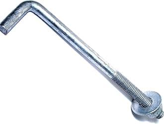 Hard to Find Fastener Hot Dip Galvanized Anchor Bolts, Sturdy Steel Anchors for Concrete, Cement, Asphalt in Construction, 5/8-11 x 10, Pack of 10