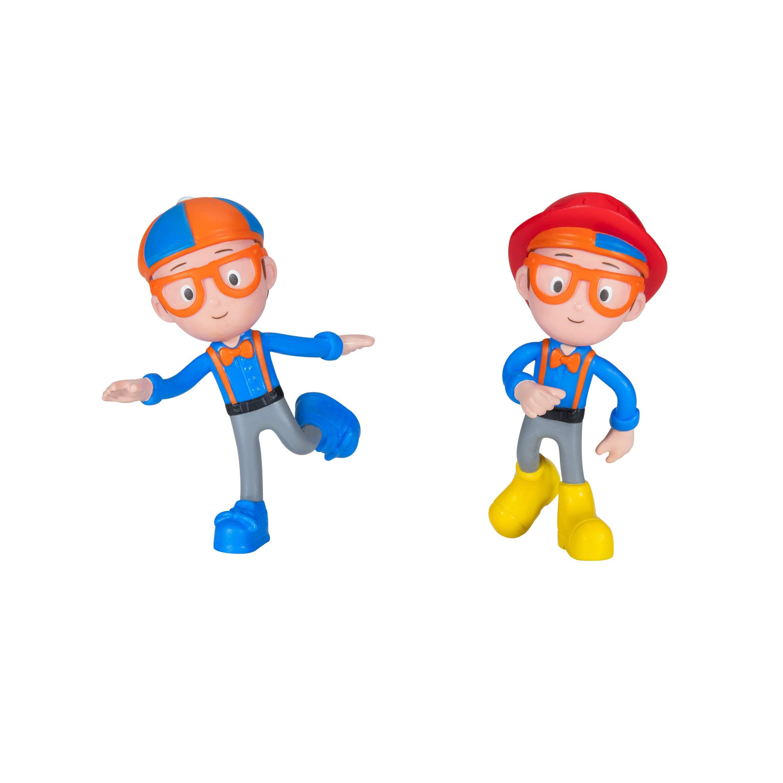 Blippi Bendable Toy Figures - Includes Two 5” Bendable Characters, Featuring Fun Details Like Eyeglasses, Bow Tie, Shoes, and Suspenders - Educational Toys for Children and Toddlers