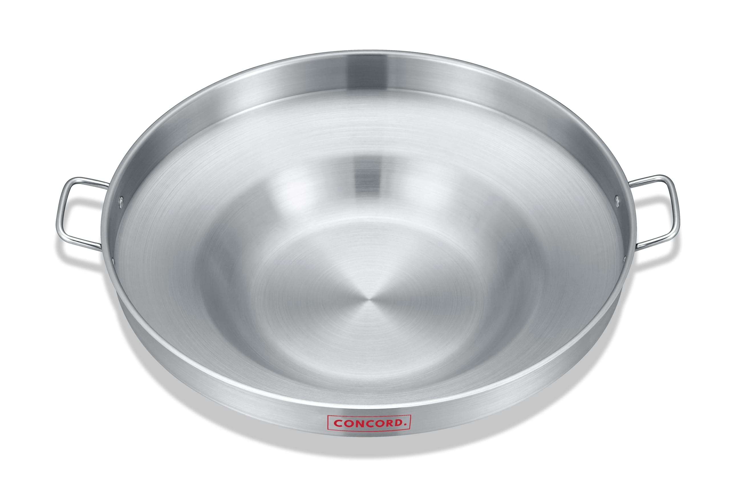 Stainless Steel Comal Frying Bowl Cookware (22"), silver (S4008 S4812 S5612)