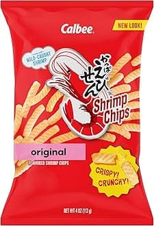 Snapea Chips - Baked - Shrimp Flavored - 4 oz - case of 12 - Wheat Puffed Snacks