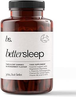 Better Sups Gummies | High-Strength Melatonin Alternative for Sleep Support, Magnesium Glycinate, L-Theanine & Ashwagandha | Blackcurrant Flavour | 60 Gummies