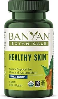 Banyan Botanicals Organic Healthy Skin – Internal Cleansing for Radiant Skin – with Neem & Manjistha for Smooth Texture & Systemic Soothing – 90 Tablets – USDA Organic