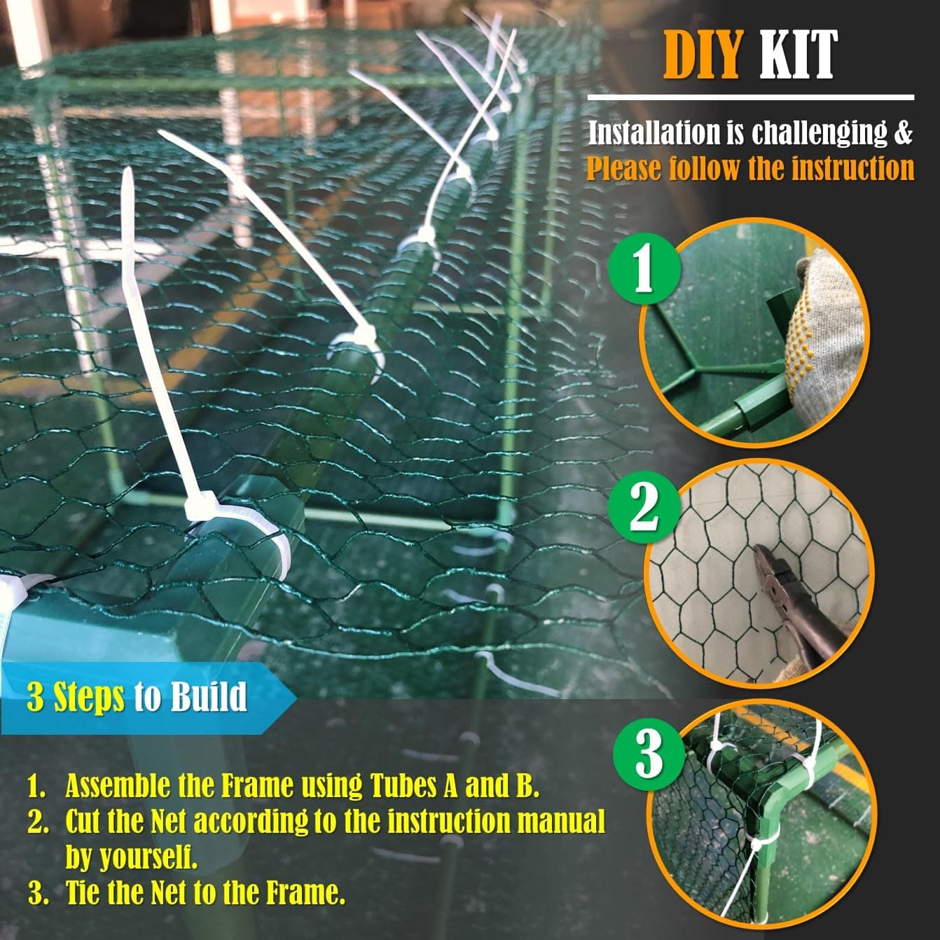 Chicken Tunnel DIY Kit – Movable | Modularized Design| 3-Styles Structures | Rust-Free | Expandable Outdoor Chicken Run Chunnel for Yard