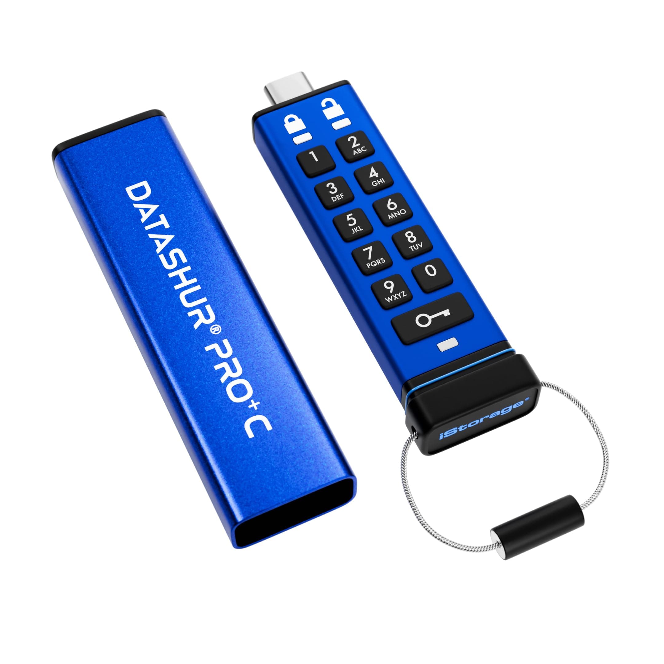 iStorage Ashur PRO+C 32GB | Secure USB Type-C Memory Stick | FIPS 140-3 Level 3 On Hold | PIN Protection | Includes Type C-A Adapter