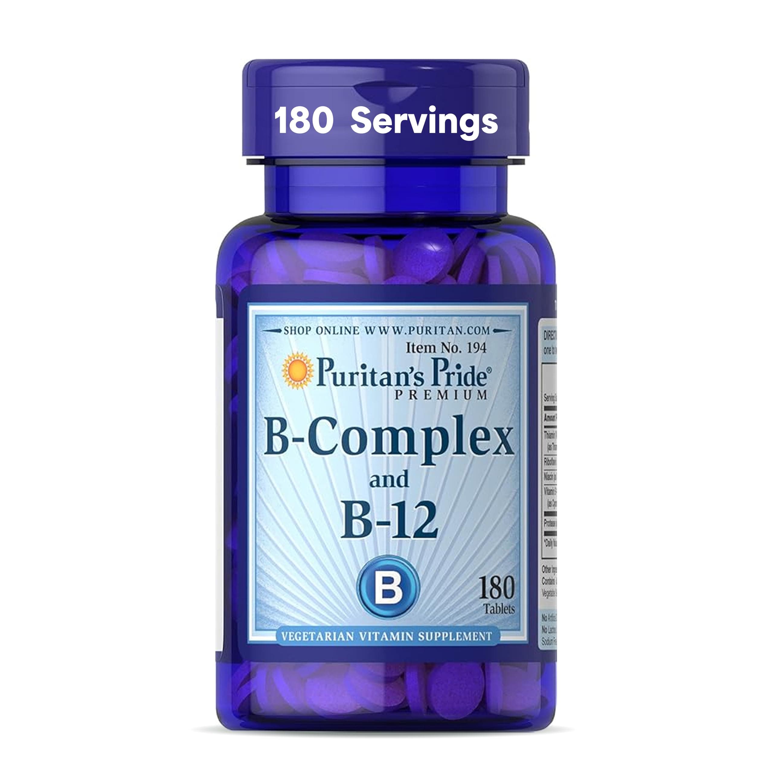 Puritan's Pride B-complex with B-12 (180)