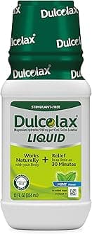 Dulcolax Liquid Laxative, Stimulant Free Laxative for Comfortable Relief, Mint Flavor, 12 oz.