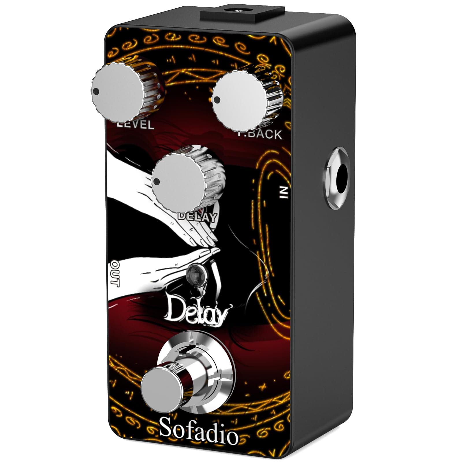 Sofadio Guitar Delay Pedal, True Bypass DC 9V Mini Single Nano Effect Pedals for Electric Guitars