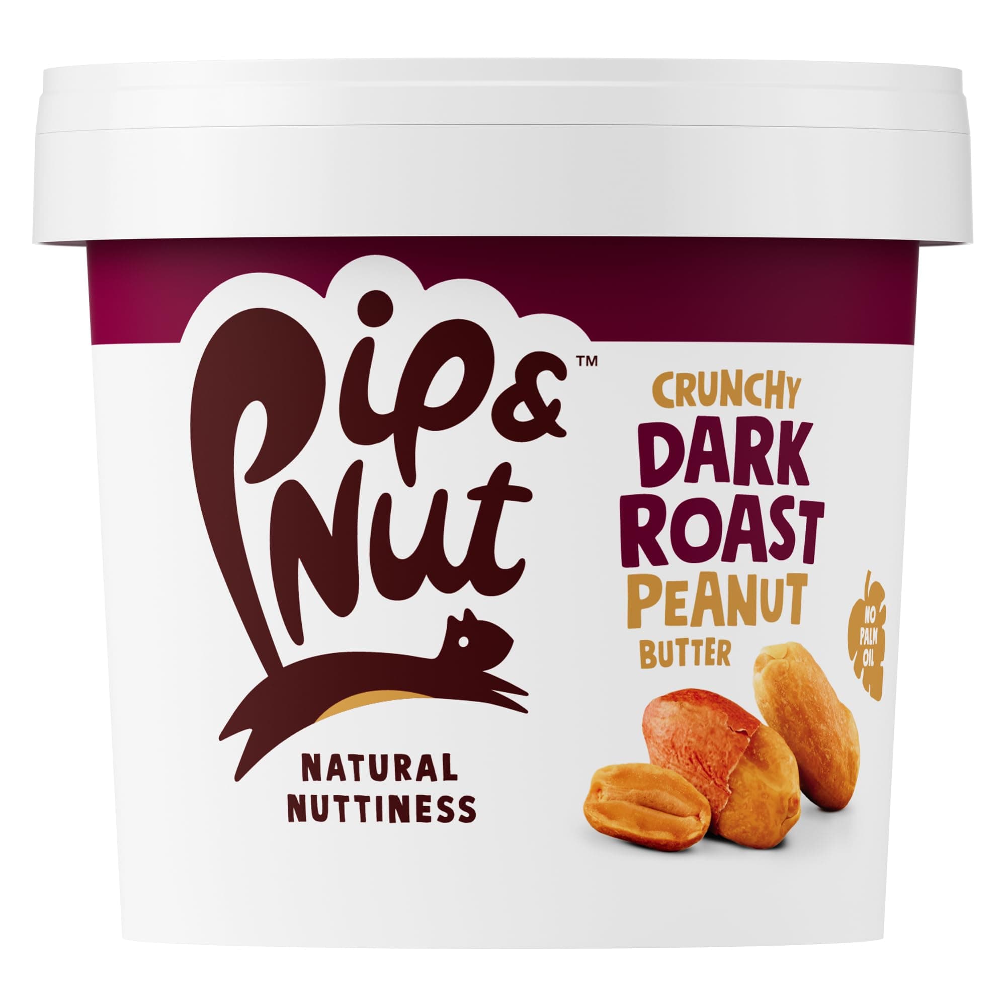 Pip & Nut - Ultimate Crunchy Dark Roast Peanut Butter (1kg) | Natural Nut Butter, No Palm Oil, No Added Sugar, Hi-Oleic Peanuts, High in Unsaturated Fats, Gluten Free, Vegan, Dairy Free