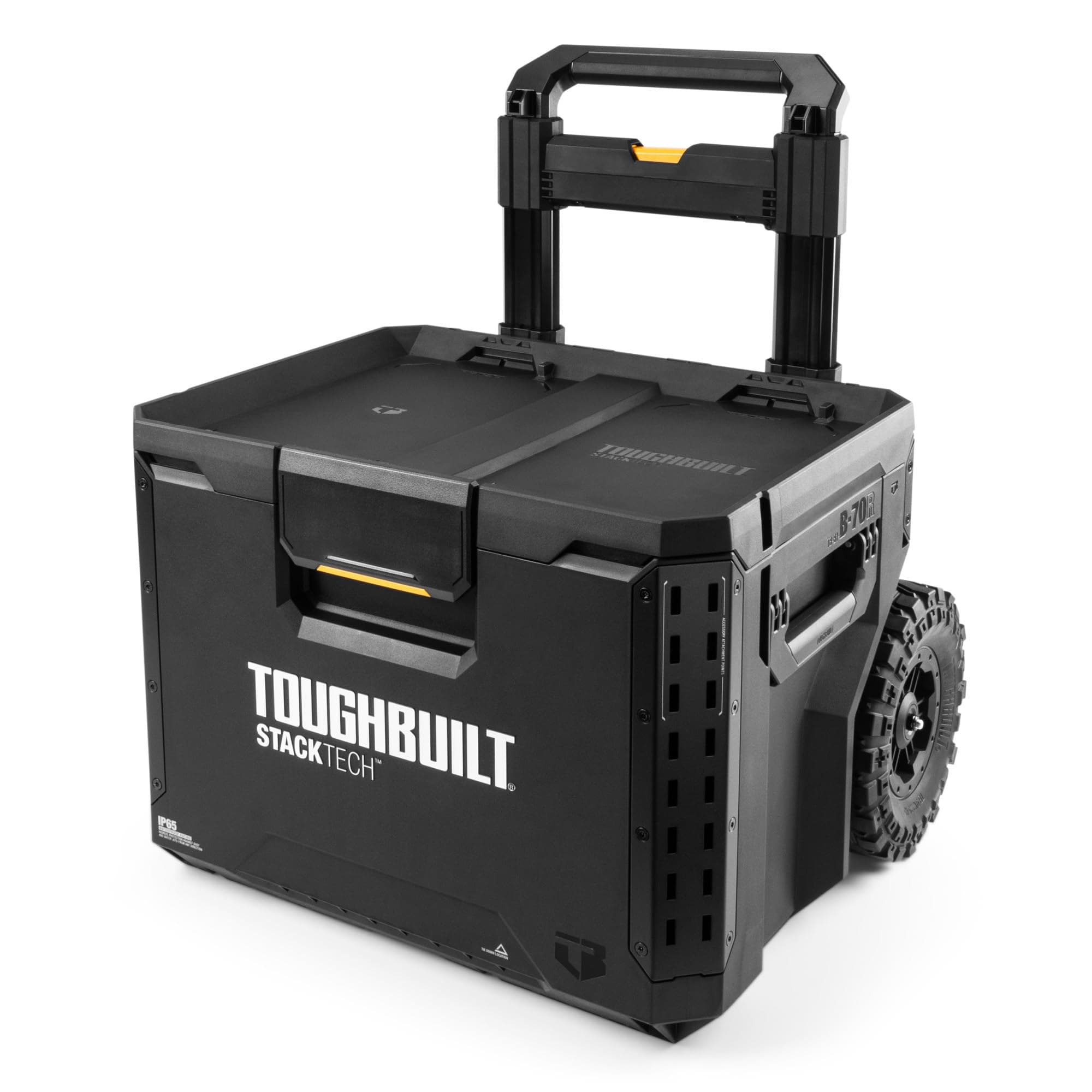 StackTech Rolling Tool Box, Heavy-Duty Portable Tools Organizer, 250 lb Capacity - Stackable and Waterproof Toolbox Storage System with Lockable Lid and 9-Inch All-Terrain Wheels