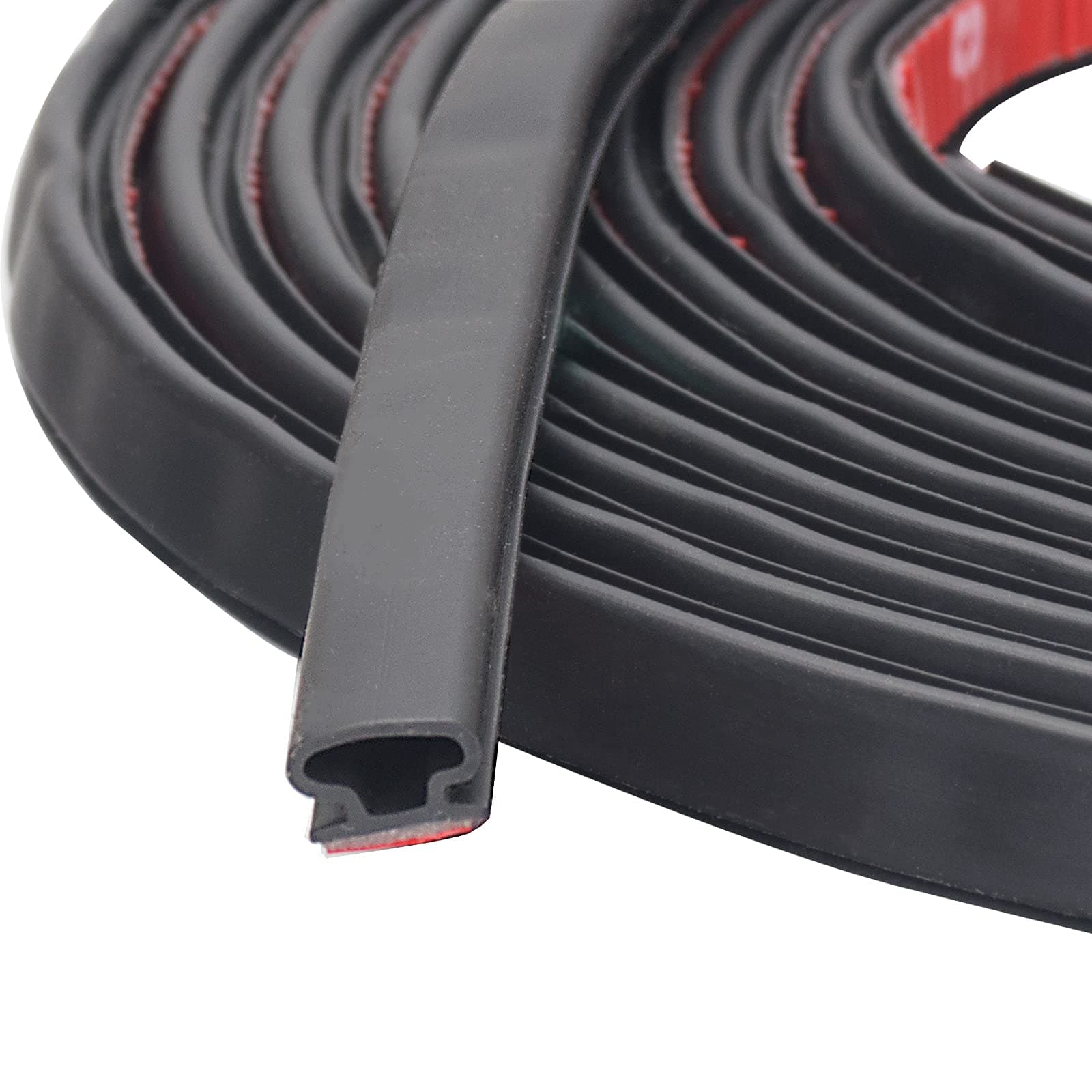 Black Weather Stripping Seal Strip for Doors/Windows 9.84 Feet, Waterproof Self-Adhesive Rubber Seal Strip Weatherstrip Insulation Soundproofing