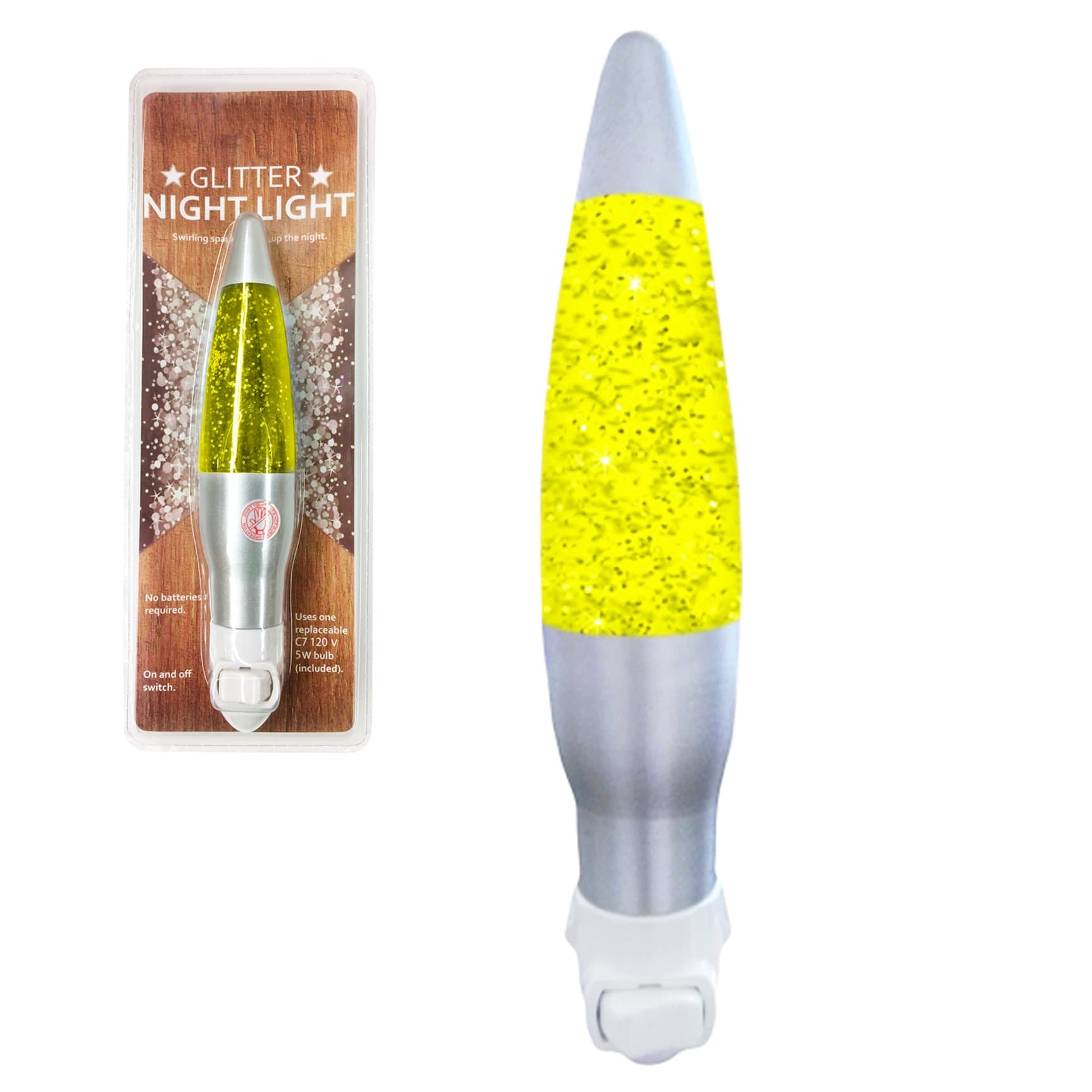 Glitter Night Light (Yellow)