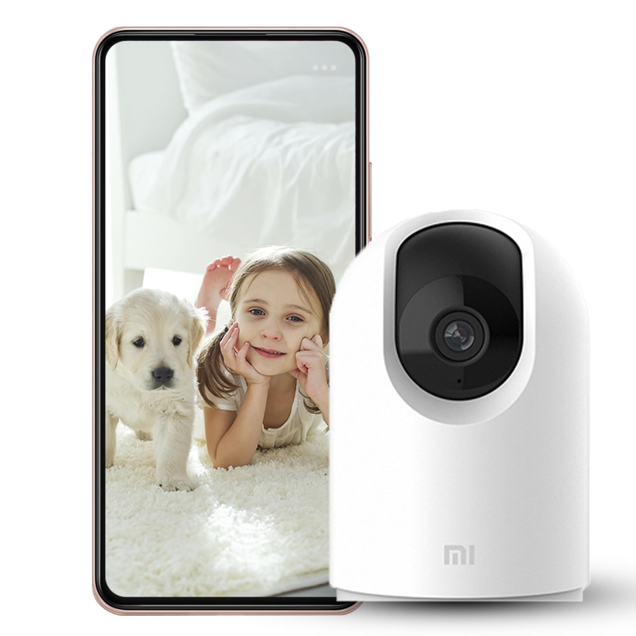 XIAOMI Mi 360 Home Security Wireless Camera 2K Pro with Bluetooth Gateway BLE 4.2 l Dual Band Wi-fi Connection l 3 Million HD 1296p| 3MP CCTV |Full Color in Low-Light | AI Human Detection, White