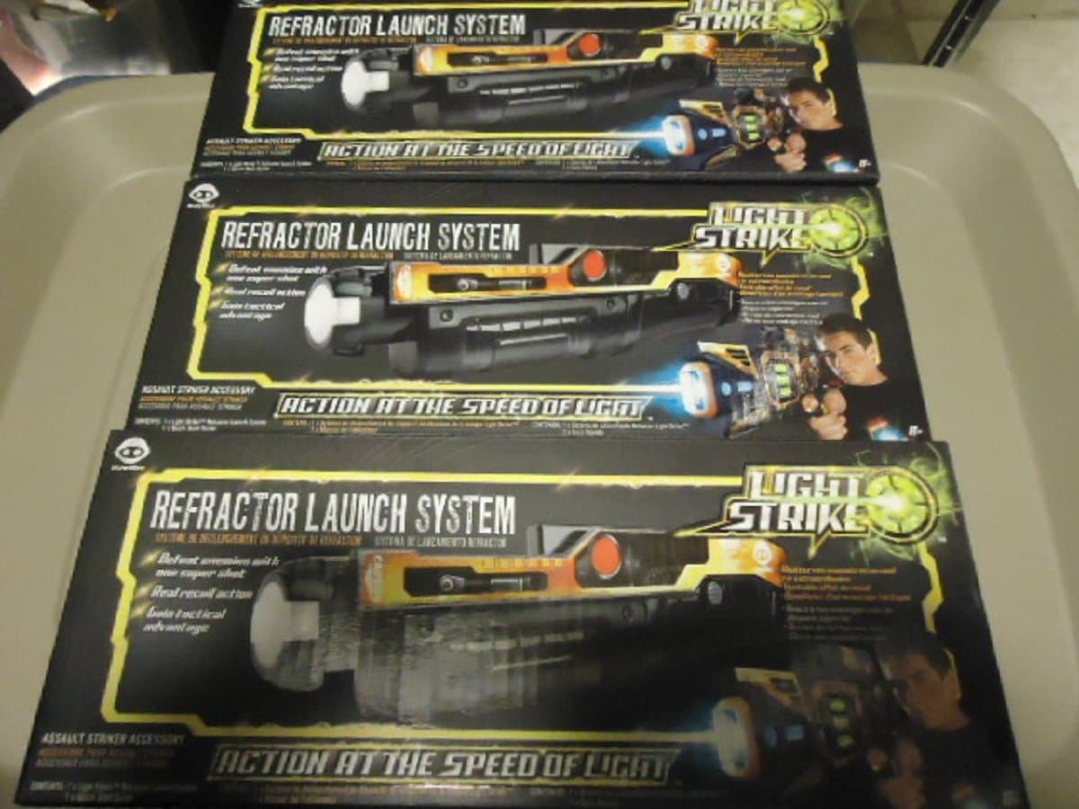 3 Pack Wowwee Light Strike Refractor Launch System for Assault Striker