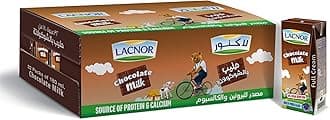 Lacnor Essentials Chocolate Milk, 100% Natural, Rich In Vitamin And Calcium, 180 Ml Pack Of 32