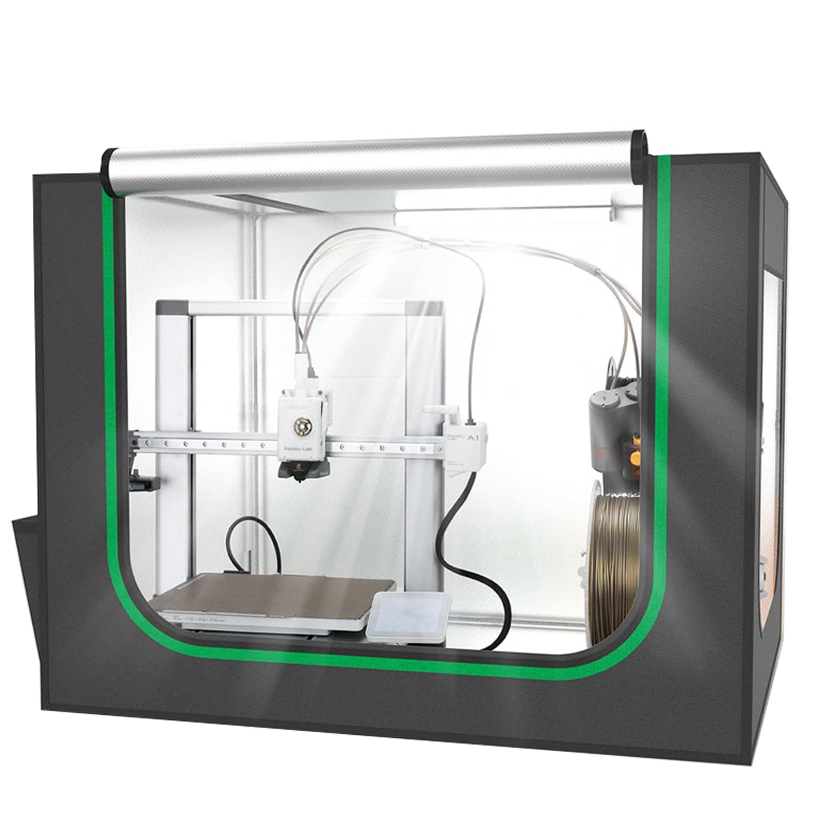 3D Printer Enclosure for Bambu Lab A1,A1 Mini 3D with LED Light, Fireproof Dustproof Tent Constant Temperature Protective Cover Tent