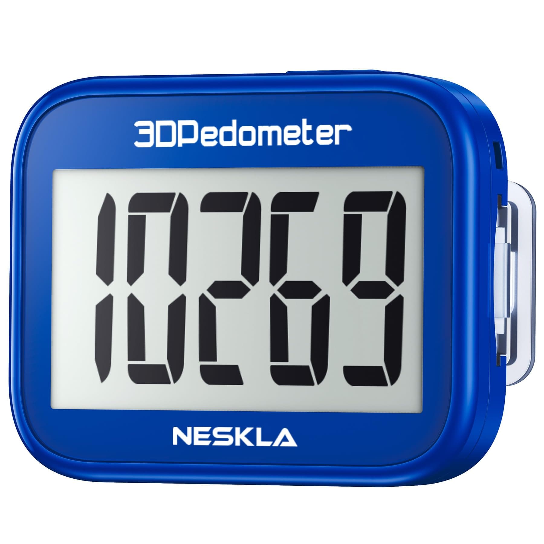 3D Pedometer for Walking, Simple Step Counter for Walking with Large Digital Display, Step Tracker with Removable Clip Lanyard, Accurately Track Steps for Men Women Kids Adults Seniors