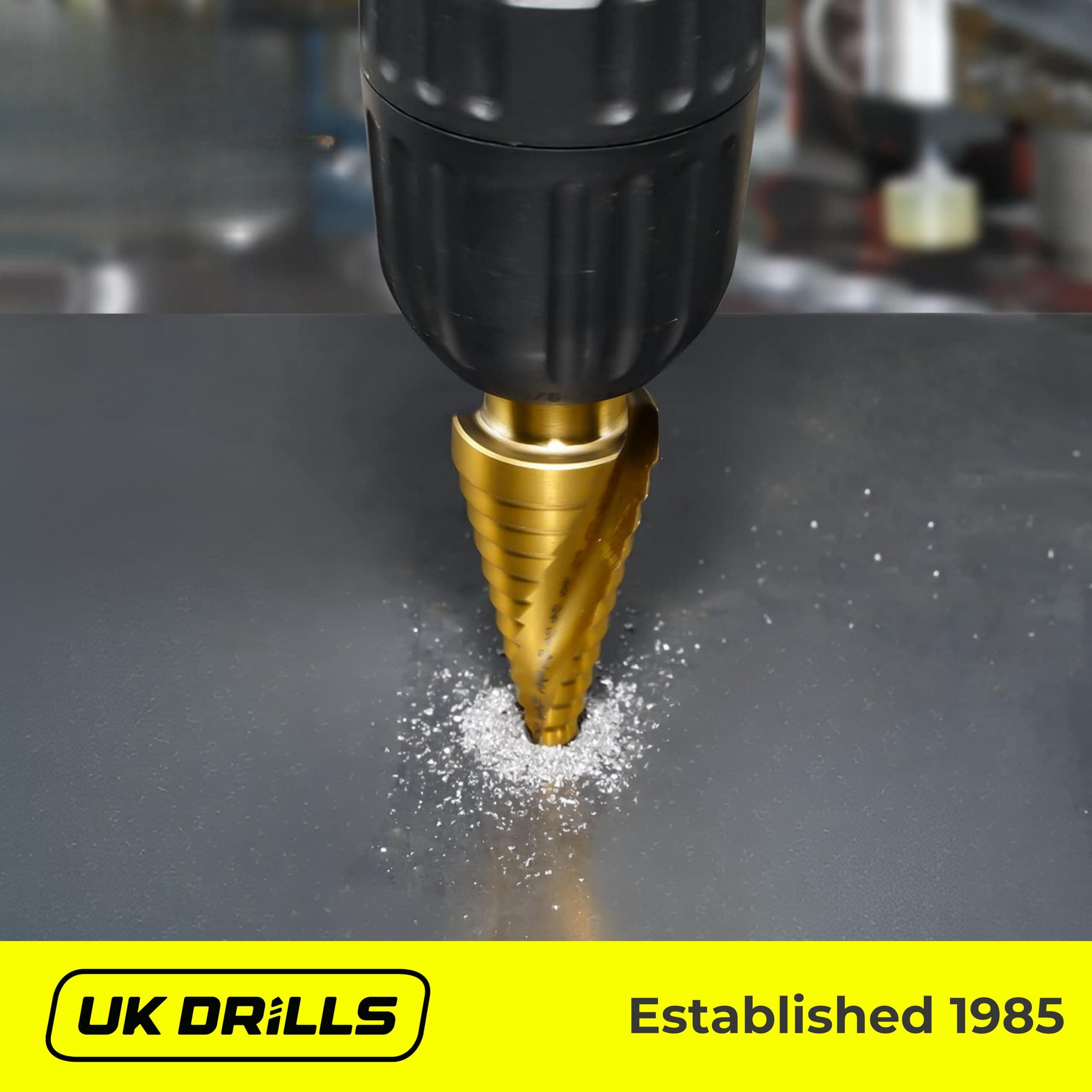 HSS Step Bits Set Titanium Coated 3pc 3-20mm for ing on Hard Metal, Stainless Steel, Cast Iron